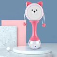 thumbnail image 2 of Toddler Toys Kids Toy Gifts QTOCIO Children Toys Drummers 3-6-12 Months Old Hand Cranked Bells 2-in-1 Year Old Newborn Children Early Childhood Education Toys Cute Bear Wave Drum, Pink, 2 of 6