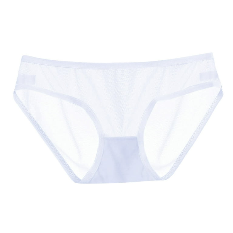Generic Women's Nylon Women Sheer Transparent Panty (White
