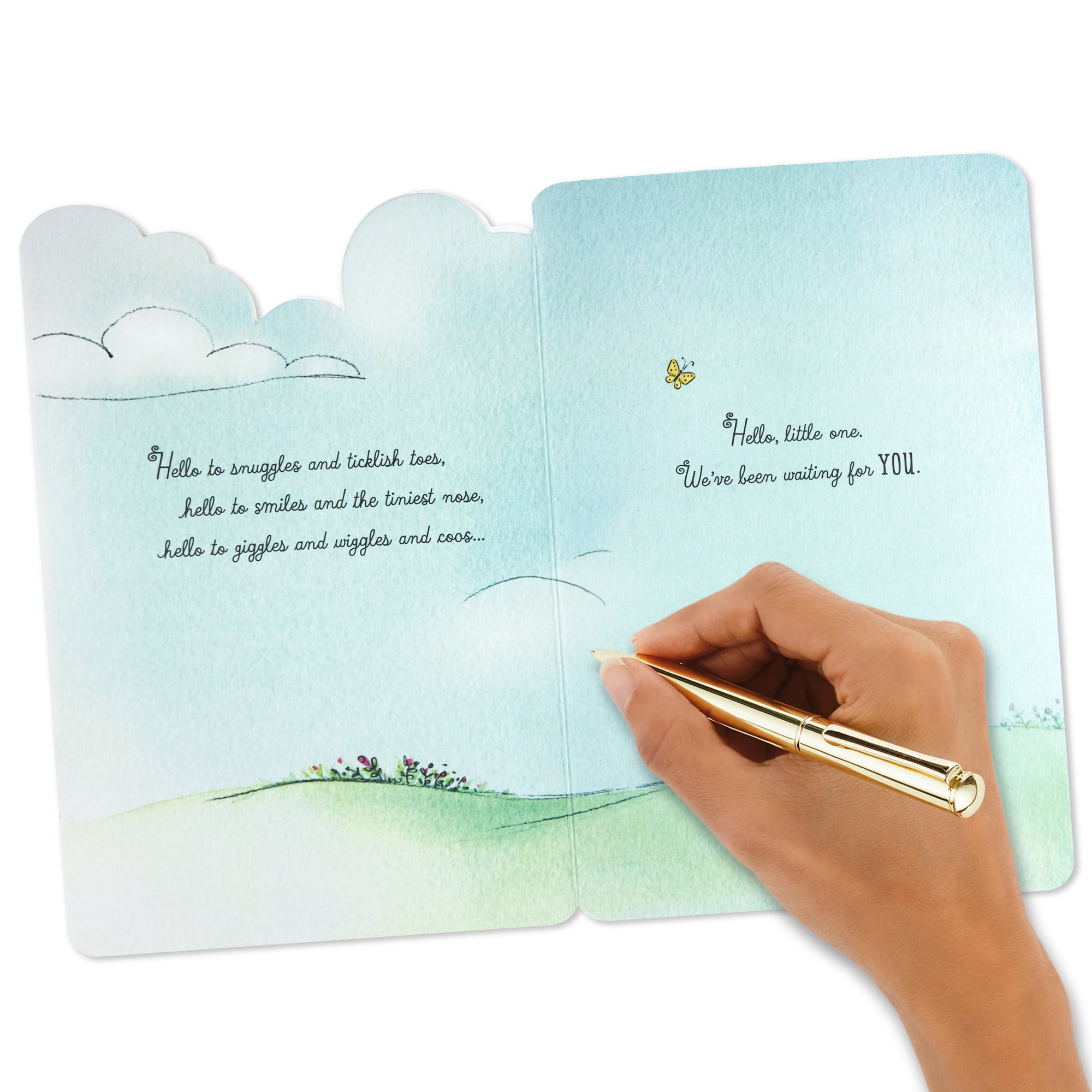 Hallmark New Baby Card (Snuggles and Ticklish Toes)