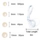 thumbnail image 2 of Paquete de 440 cuentas de cristal de perlas blancas redondas para hacer joyas. JAMW Sencillez, 2 of 5