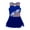 Royal Blue, variant on YEAHDOR Kids Girls Sleeveless Sequins Floral Ballet Skirted Leotard Figure Ice Skating Dress Costume