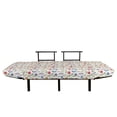 thumbnail image 3 of Watercolor Futon Couch, Floral Patterned Illustration Leaves and Wildflowers Abstract Botanical, Daybed with Metal Frame Upholstered Sofa for Living Dorm, Loveseat, Multicolor, by Ambesonne, 3 of 4