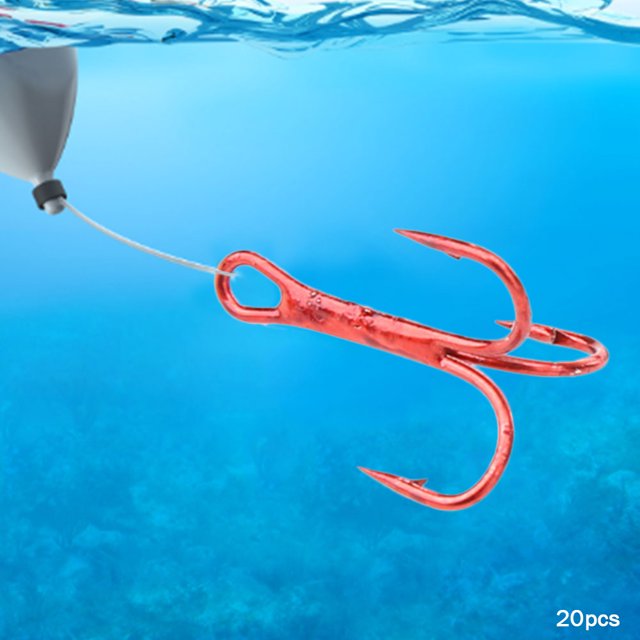 Anzuelos de pesca Manivela de púas Sharp Pesca Tackle con 3 anclas 20 piezas JShteea El nuevo
