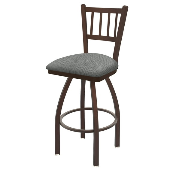 810 Contessa 36" Swivel Bar Stool with Bronze Finish and Graph Alpine Seat