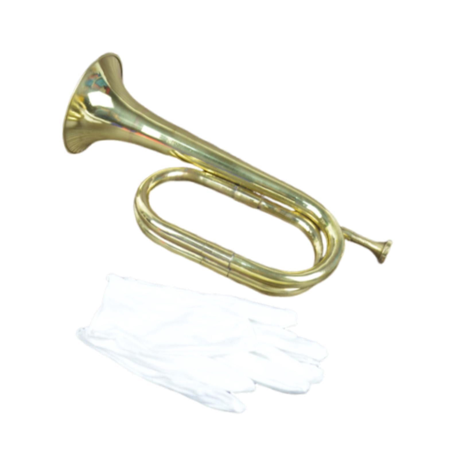 JWQFBC Trumpet Bugle Lightweight Retro Brass Instrument Cavalry Trumpet for Beginner