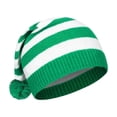 thumbnail image 2 of Lumtrix Christmas Knitted Elf Hats Santa Hat For Adults Xmas Beanie Winter Hats With Pompom Crochet Caps For Women Men Green One Size, 2 of 5