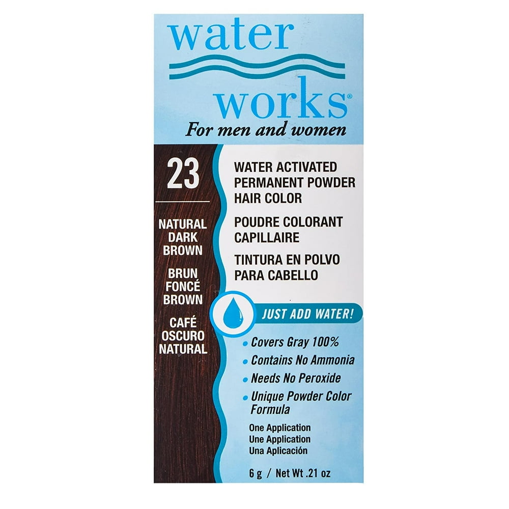 Water Works Hair Color, 23 Natural Dark Brown 0.21 Oz.