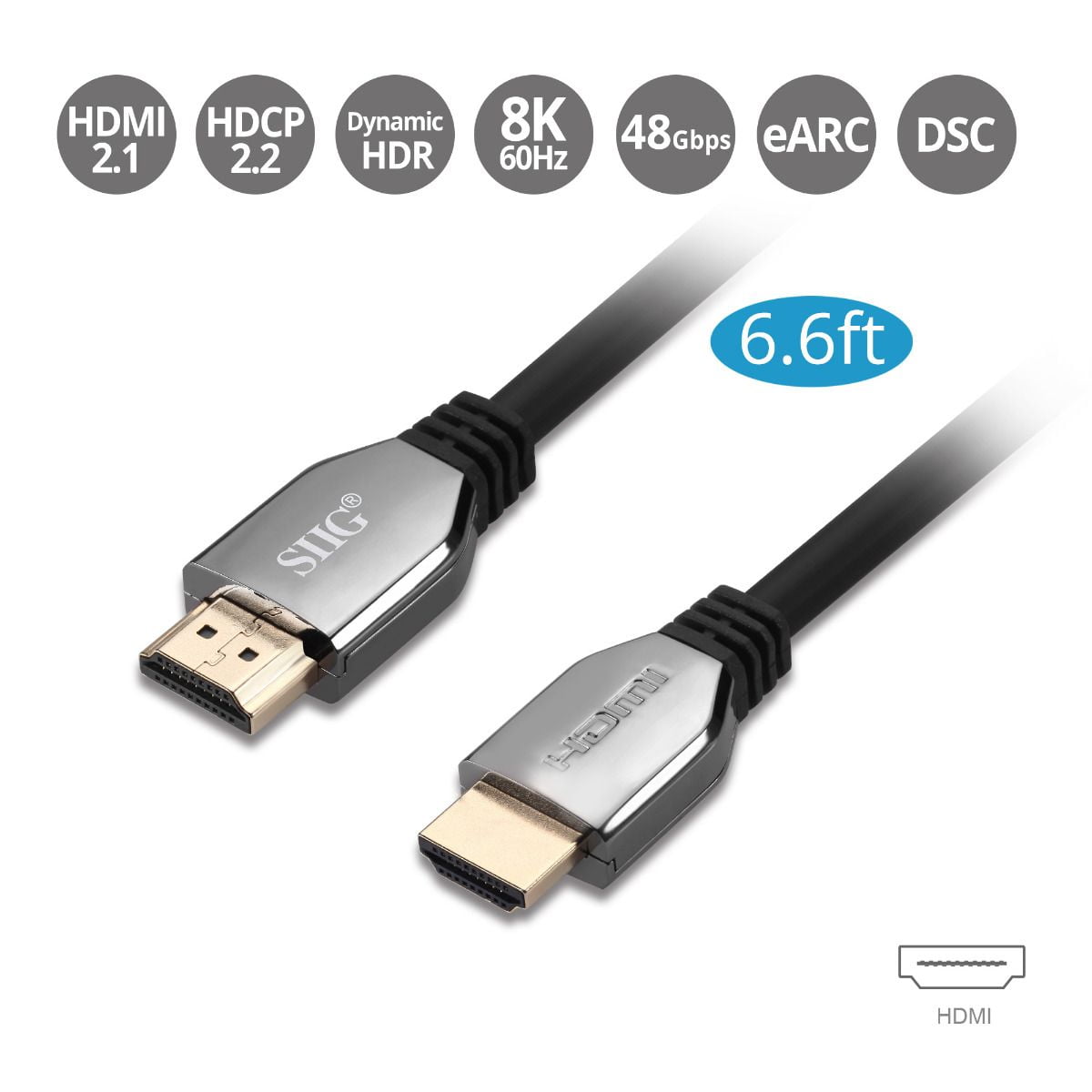 8K Ultra High Speed HDMI Cable 6.6ft