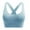 Light Blue, variant on SMihono Racerback Sports Bra for Women Wireless Full Coverage U Neck High Impact Support Bralette Running Workout Fitness (Gray L )