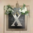 thumbnail image 1 of Uklsqma Last Name Year Round Front Door Wreath | Decorative Wood Hanging Plaque with Ribbon | Handmade Painted Monogram Sign | Home Entryway Wall Decor | Wedding Gift Housewarming Anniversary, 1 of 4