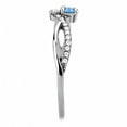 thumbnail image 4 of Luxe Jewelry Designs Women's Stainless Steel Engagement Ring with AAA Grade Cubic Zirconia Sea Blue, 4 of 4