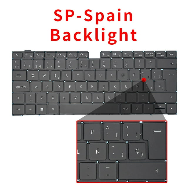 Original US RU Keyboard Backlight For HUAWEI MateBook X Pro MACHR MACH-W19L W19B W29L W09 MACHC-WAH9LP/WAE9LP NSK-360BN 9Z.NEXBN Spain Backlight