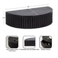 thumbnail image 6 of Kate and Laurel Reid Ribbed Wooden Floating Side Table, 20 x 11 x 6, Black, Modern Wood Floating Nightstand with Storage Drawer for Apartment or Dorm Room Decor, 6 of 10