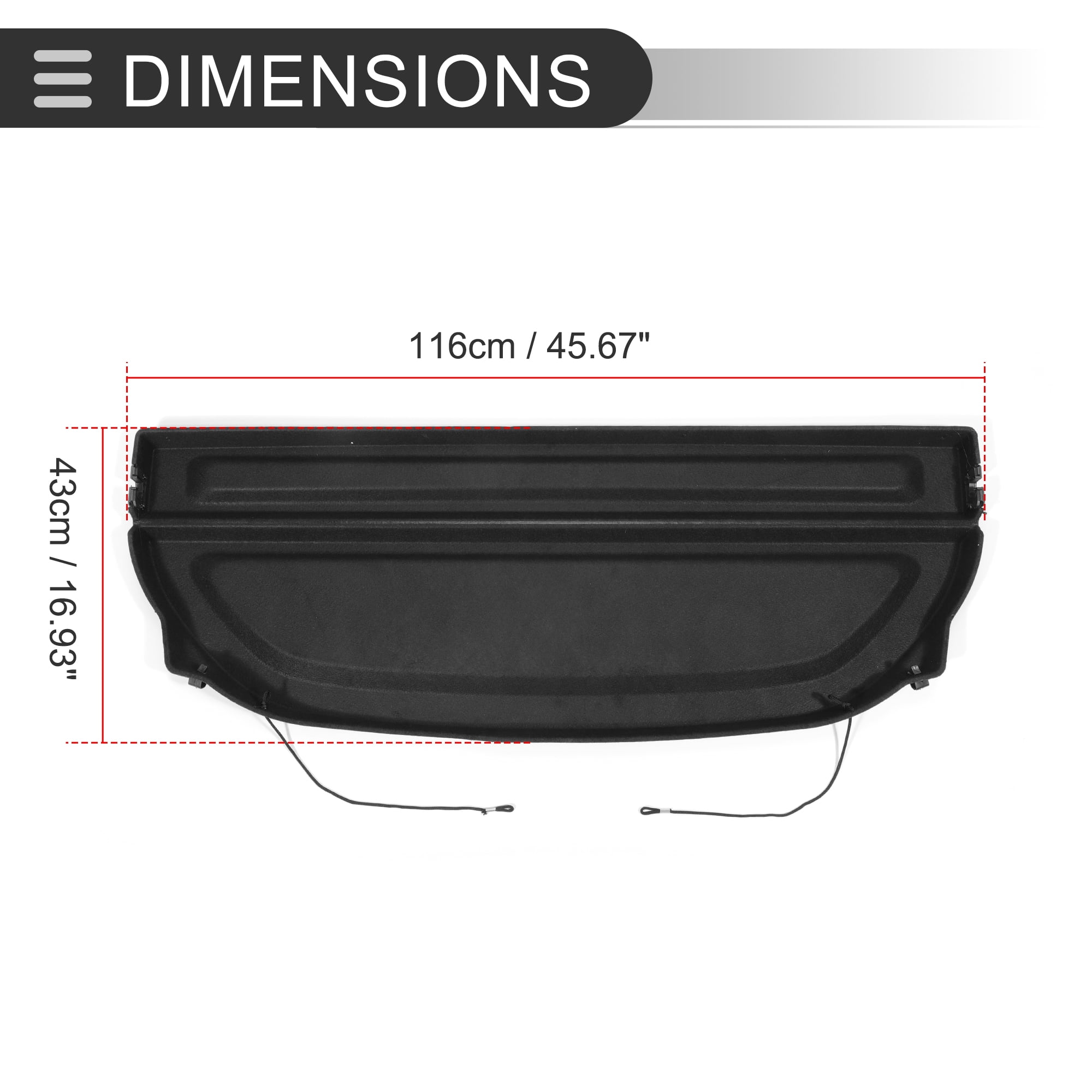 Unique Bargains Cargo Cover Board for Honda Fit 2012-2013 Tonneau Shield Black