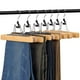 thumbnail image 2 of Perchas de madera para pantalones AMKUFO, paquete de 12 unidades, antideslizantes con clips, 2 of 8