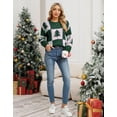 thumbnail image 6 of Sweaters for Women Color Block and Christmas Tree Printed Pullover Sweaters Crew Neck Warm Knit Sweater Shermie, 6 of 9