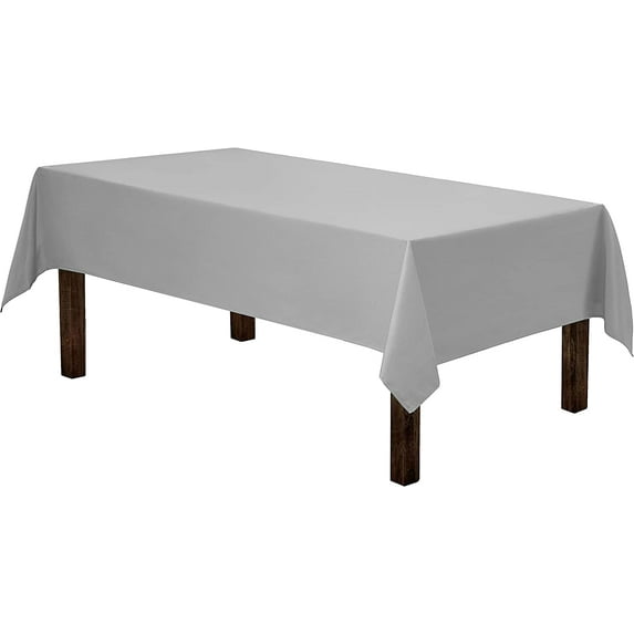 100% Pima Cotton Table Cloth Beautiful & Decorative Great for Buffet Table, | Rectangle Tablecloth (52-Inch x 70-Inch, Silver Grey).