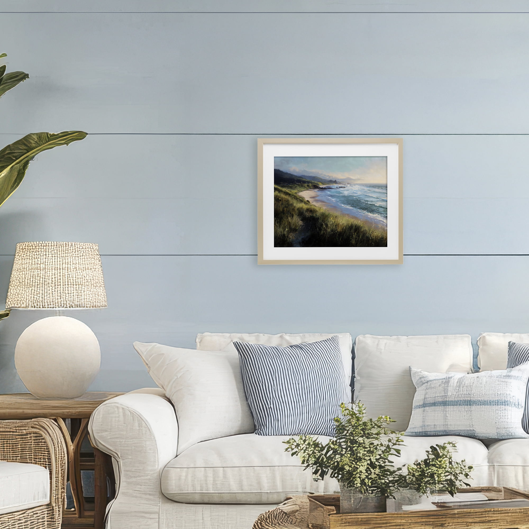 Stupell Industries Nature's Coast in Morning Light Birch Framed Print Under Glass, design by Franklyn Gregory