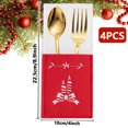 thumbnail image 4 of Table Cutlery Sleeve 4pcs Rectangular Cutlery Bag Wedding Silverware Cloth Christmas Pocket Cloth Cutlery Holder, 4 of 6
