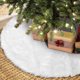 thumbnail image 1 of Falda de árbol de Navidad de felpa blanca de 90 cm, adornos para árboles de Navidad, adornos para fiestas navideñas (solo falda para árbol de Navidad), 1 of 5