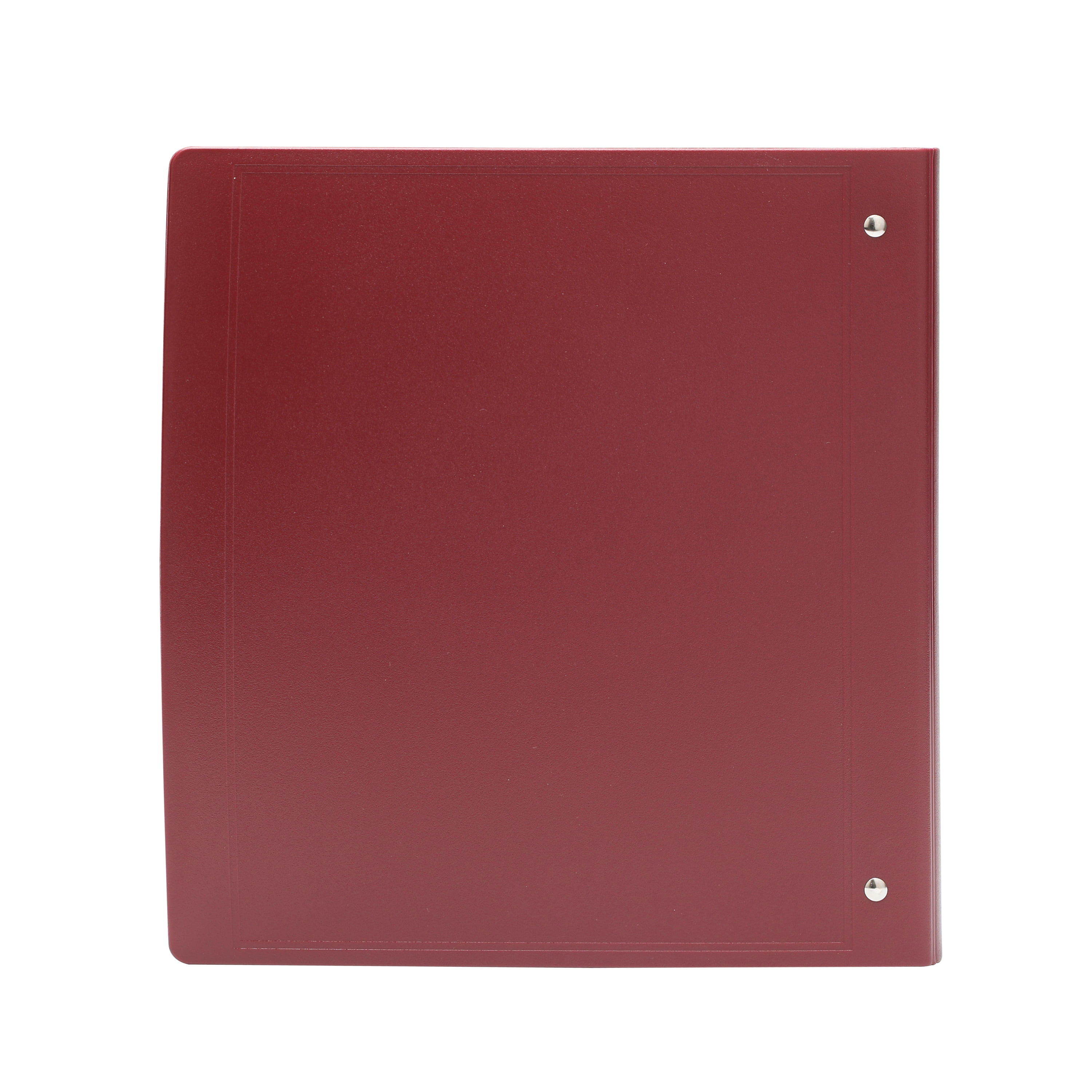 Exceed 1.5 inch Heavy Duty Binder,3 Slant D Ring, Red Burgundy