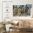 thumbnail image 4 of Elephant Stock Wild Wolf Pack Wall Art - Horizontal Multi Panel Canvas - Living Room Wall Decor - Animal Multi Panel - Beige And Brown Decor - 23" x 14", 4 of 4