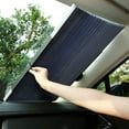 thumbnail image 3 of Riwesomey Parasol para parabrisas delantero de coche, cubierta de ventana de aleación de aluminio retráctil, ventosa, Protector de visera de cortina Ventana automotriz 70cm, 3 of 6