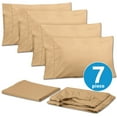 thumbnail image 2 of Sweet Home Collection 1500 Series Bed Sheets - Extra Soft Microfiber Deep Pocket 7pc Sheet Set - Camel, Split King, 2 of 2