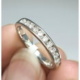 thumbnail image 2 of Channel Set Wedding Band 14K White Gold Over Half Eternity Band 1.5 Ct Round Diamond, 2 of 2
