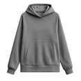 thumbnail image 5 of Falkdiz Winter Sweatshirts for Women Loose Hooded Pullover Workout Stylish Pocket Casual Womens Hoodies Solid Color, 5 of 7