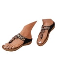 thumbnail image 2 of WILLBEST Chaussons Cochon pour Femmes Style Bohème Chaussures d'Été Mode Plage Sandales Plates Rétro à Clipser, 2 of 8