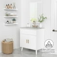 thumbnail image 5 of 24 Inch Floating Shelves for Wall Decor, White Wall Book Shelves for Bedroom, Large Long Deep Hanging Shelves for Bathroom Office Laundry Living Room Kitchen Closet Storage - Set of 3, 5 of 6