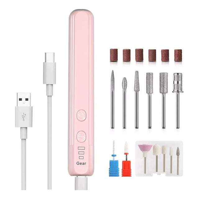 White Rechargeable Electric Nail Polisher 35000rpm