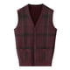 thumbnail image 4 of Chaleco Jacquard para hombres de mediana edad y mayores, chaleco tipo cárdigan suelto con cuello en V de punto de otoño e invierno de talla grande, 4 of 6