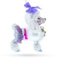thumbnail image 2 of Elegante Adorno Navideño De Cristal Soplado Con Caniche Enjoyado, 2 of 5