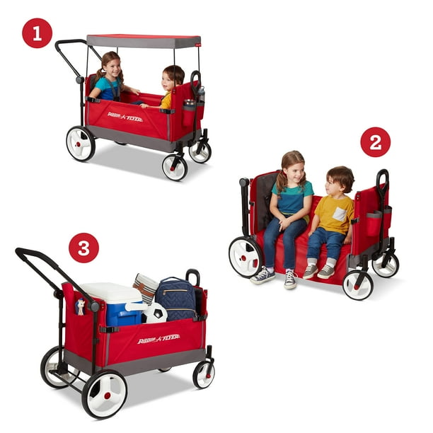 Radio Flyer Mi Primer Vagón Rojo | Carretilla De Juguete Con Ruedas | Para Niños +18 Meses | Medidas 49x24x49 Cm