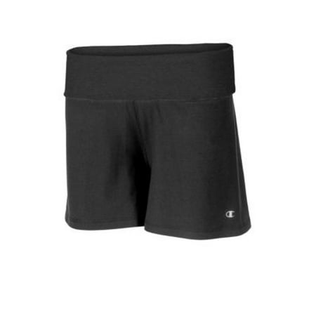 Power Cotton� Women's Roll Down Shorts, Black - (Best Color Shorts For Guys)