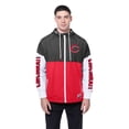 thumbnail image 4 of Men's-New Era  Red/Black Cincinnati Reds Color Block Full-Zip Hoodie Windbreaker, 4 of 5