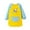 Light Blue, variant on OOOUM Little Kids Long Sleeve Painting Apron Relaxed Fit Crewneck Front Pocket Colorful Print Waterproof Art Smock Lightweight Protective Cover Up Yellow L/120