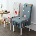 thumbnail image 3 of Juego de cojines para silla de una pieza para el hogar, funda elástica universal para silla de comedor, funda para asiento, funda para silla de mesa de comedor, funda para taburete, 3 of 6