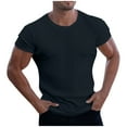 thumbnail image 2 of Zedker Shirts for Mens Undershirts Soft V Neck Short Sleeves T-Shirts Classic Tees for Men Slim Fit Sweat Shirts Solid Color Tops, 2 of 7