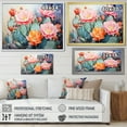thumbnail image 4 of Designart "Pink Green Cactus Representation Colorfuled Acrylic III" Floral Floater Framed Wall Art Print, 4 of 7