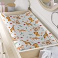thumbnail image 3 of Watercolor Safari Animals Boho Floral Leaves Baby Changing Pad Covers for Boy Girl 32''x16'' Lion Elephant Giraffe Fox Fitted Changing Pad Sheets Comfort Soft Diaper Changing Table Mats, 3 of 6