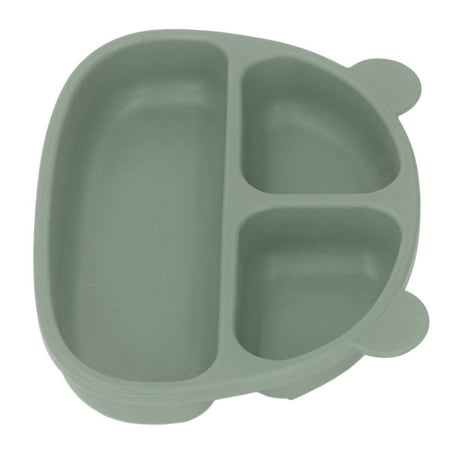 

Baby Dinner Plate Spoon Fork 3 Compartments Toddler Divided Plate Set For Eating Beige Olive Green Ginger Dusty Blue Orange