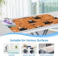 thumbnail image 5 of Ironing Mat Portable Ironing Blanket for Table Top Travel Ironing Pad for Washer Dryer 27.6" x 47.2" Black Cat on Orange Background, 5 of 6