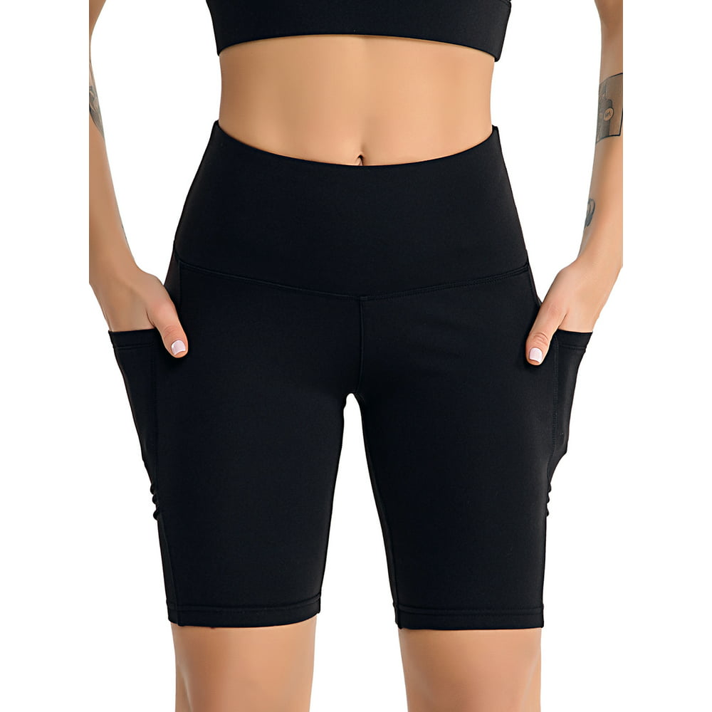 Women's Athletic Bike Shorts With Pockets