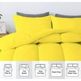 thumbnail image 3 of 1 Piece Luxurious Straight Line Pattern Comforter All Season 800 Threads Count King/Cal King Size - Ultra Soft 550 GSM 100% Egyptian Cotton (Solid Yellow Colour ), 3 of 6