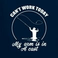 thumbnail image 3 of Wild Bobby, Can't Work Today My Arm Is In A Cast, Fishing, Women Standard V-Neck Tee, Navy, XX-Large, 3 of 5