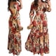 thumbnail image 2 of Vestido con Cuello en V, Estampado, Elegante y Moderno, de Como Se Muestra XXL, 2 of 7