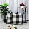 thumbnail image 3 of Square Plaid Polyester Pillow Case Sofa Car Waist Throw Cushion Cover Home Decor, 3 of 6